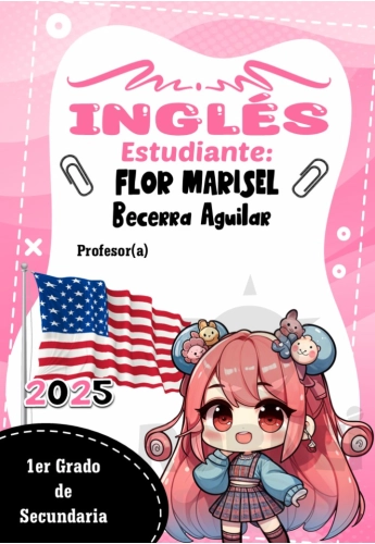 Anime Kawaii Ingles Caratula Rosado
